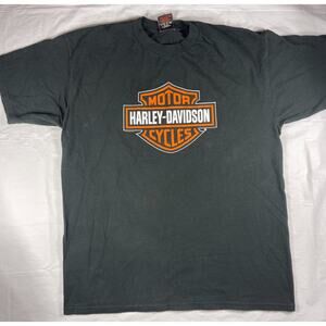 Harley Davidson Boston Massachusetts USS Constitution Black T Shirt XL USA